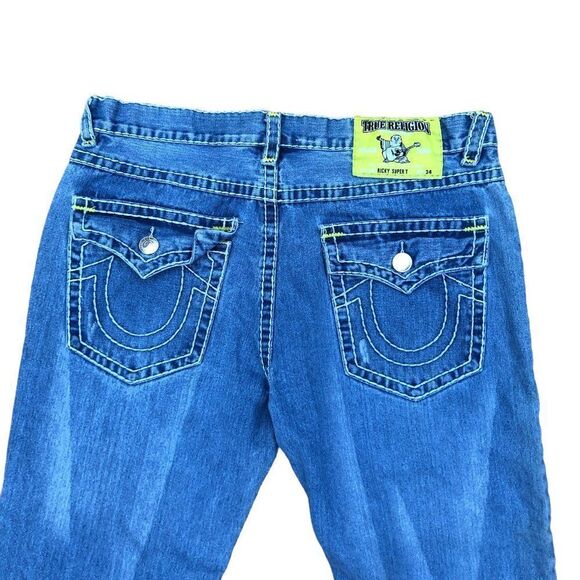 TRUE Religion Jeans Size 42 RICKY SUPER T Blue - Picture 2 of 7